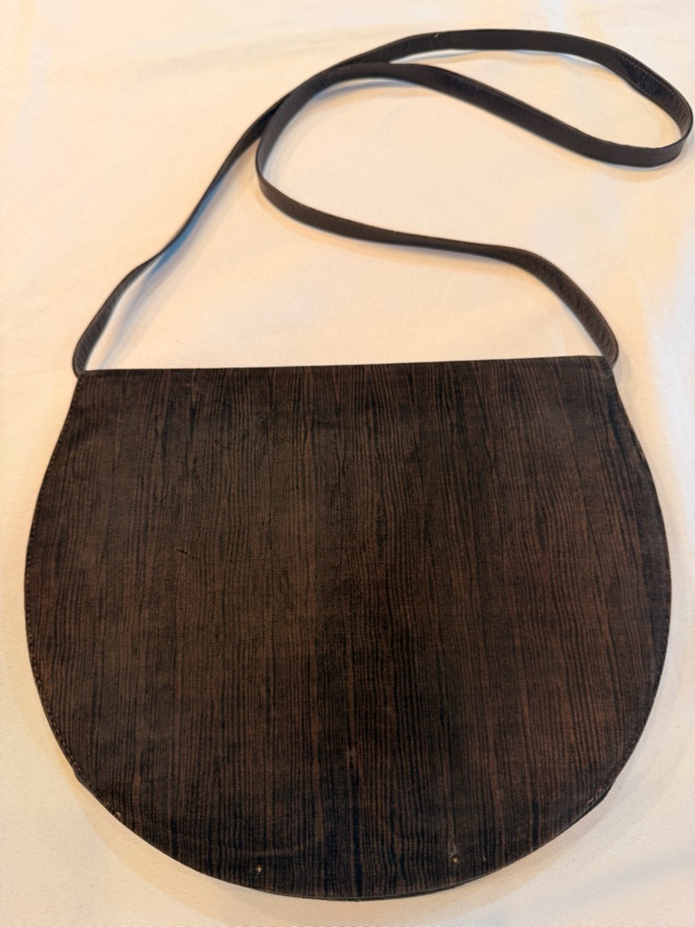 Vintage Charles Jourdan Paris Half Moon Purse with Leather Interior